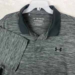 Under Armour Performance Polo Shirt Mens 2XL Gray Stretch Golf Space Dye